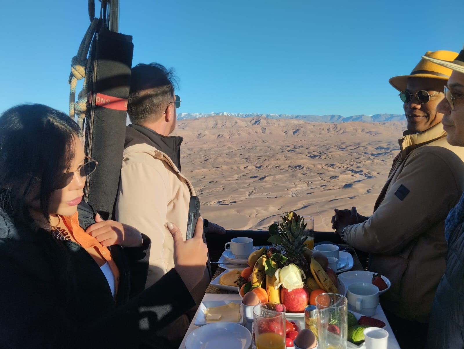 Private royal balloon breakfast experience above southern Morocco